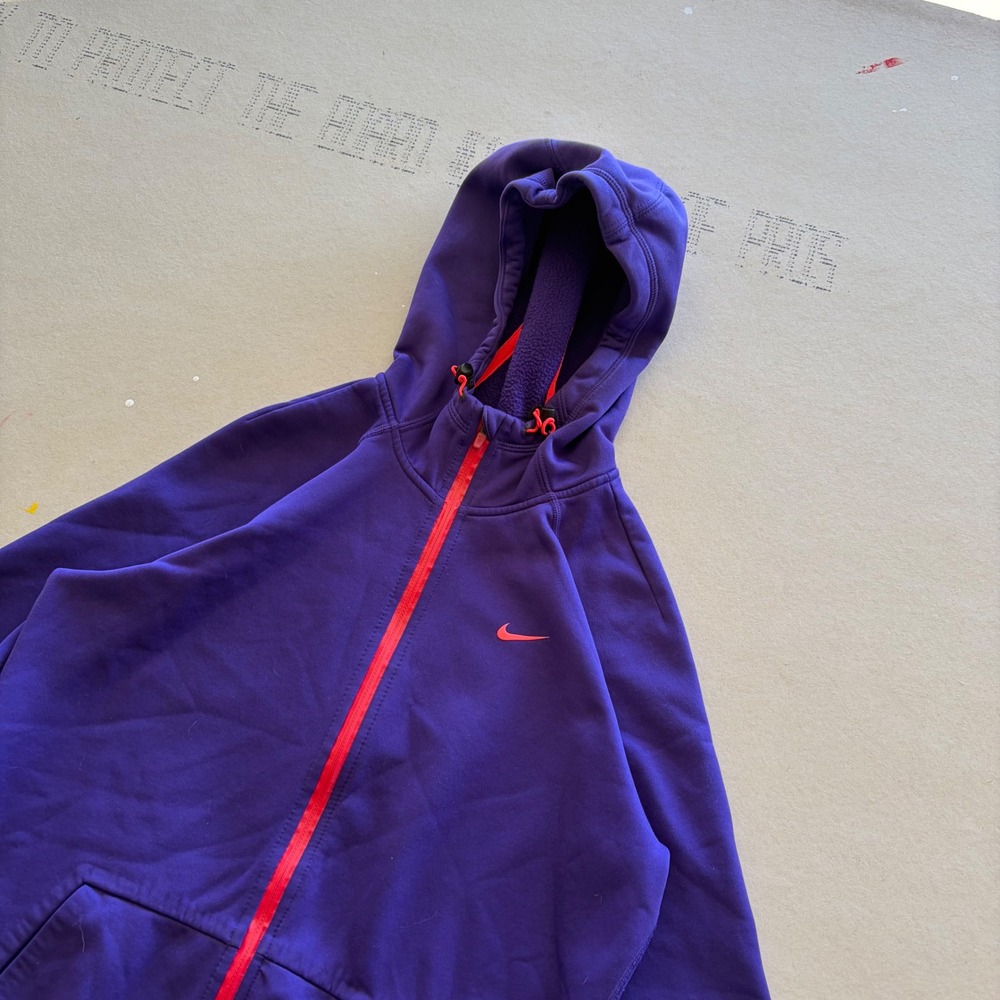 Y2K Nike Hoodie Full Zip Purple Therma-FIT Sweatshirt